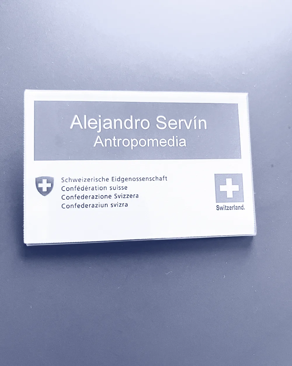 Swiss Confederation credential of Alejandro Servín